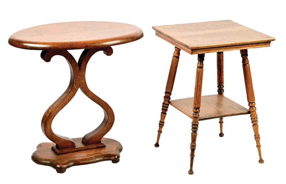 PAIR OF OAK PARLOR TABLES