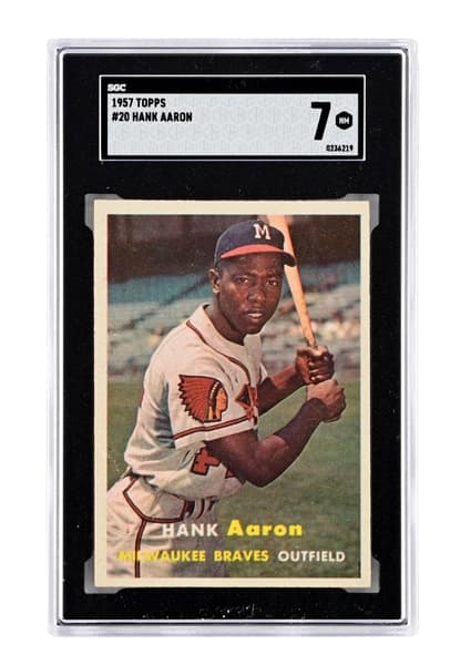 1957 TOPPS #20 HANK AARON SGC 7
