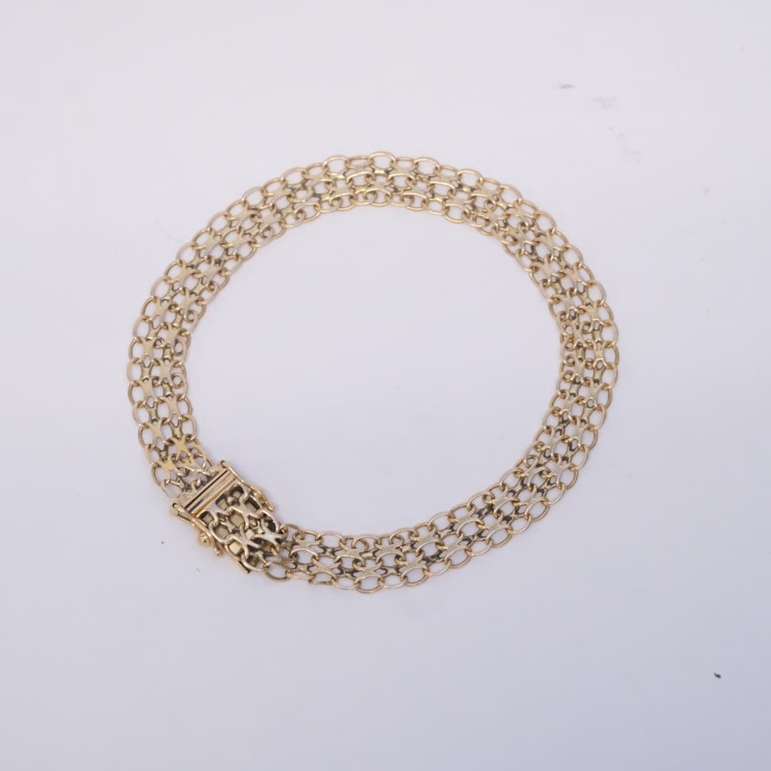 ARMBAND, X-LÄNK, 18K GULD.