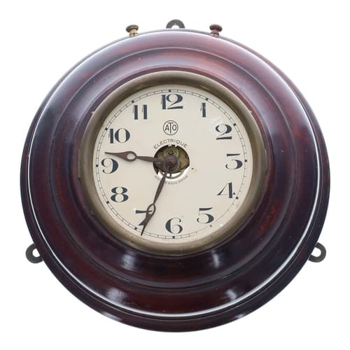 Leon Hatot ATO Electrique circular wall slave clock, no. 230...