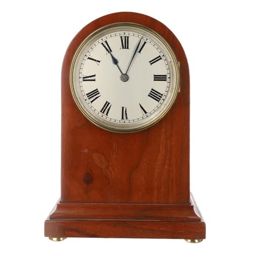 Mahogany E.G.L electric mahogany mantel clock, the 4.5" silv...
