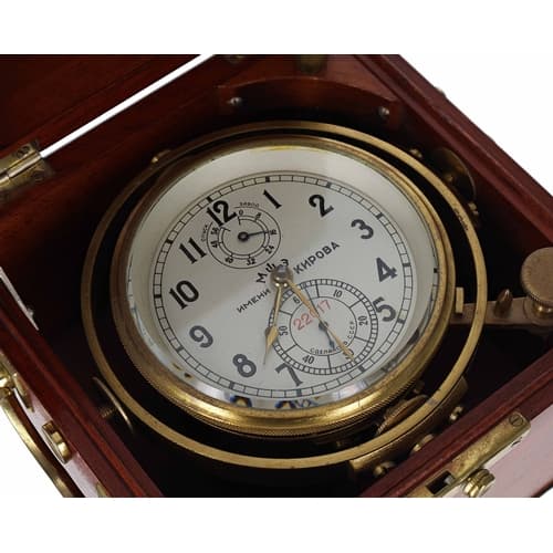 Russian Kirova/Poljot two-day marine chronometer, no. 22017,...