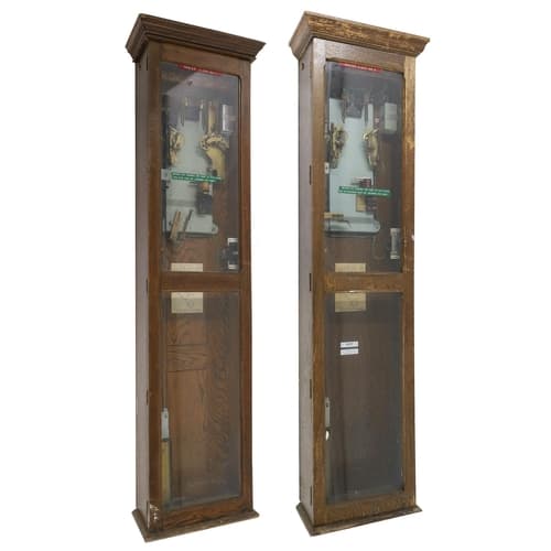 Two Gents' of Leicester Type 36 Master clocks, in oak glazed...