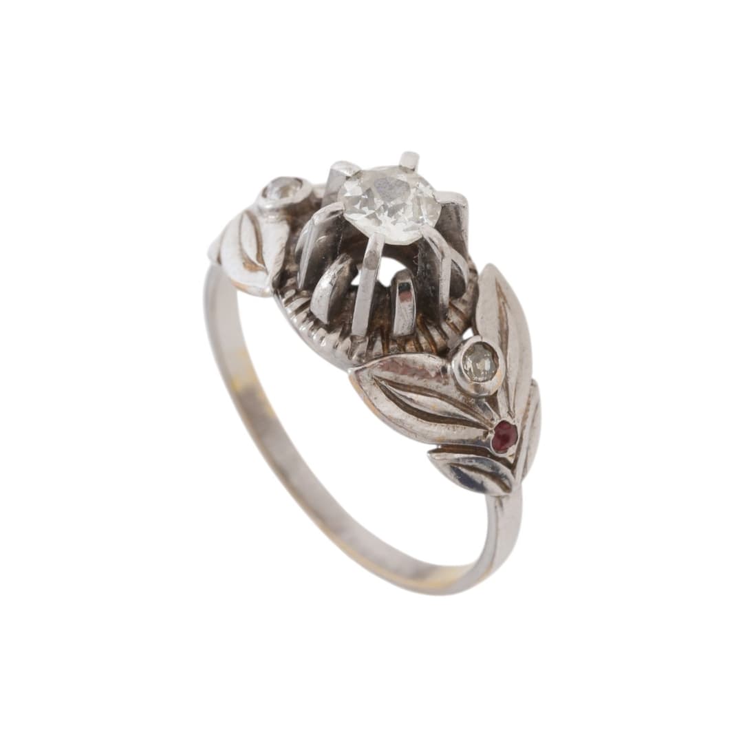 Diamonds ring, mid 20th Century.