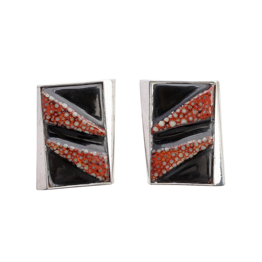 LUISA LARENA. "Urushi" lacquer earrings, circa 1985-1995.
