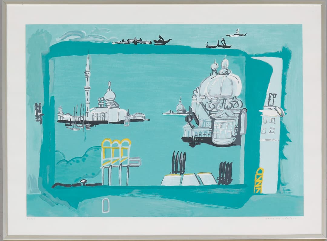 REMO BRINDISI (1918 - 1996). Färglitografi, numrerad 64/150, signerad.