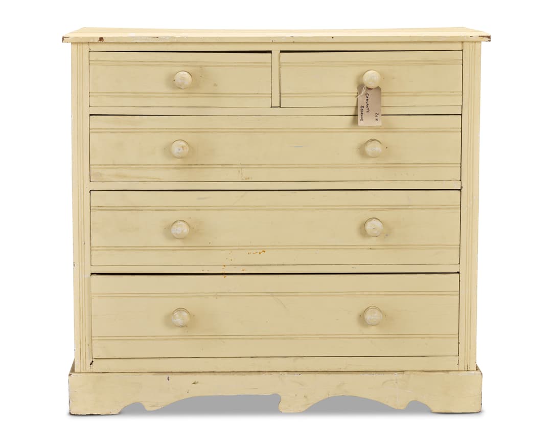 A late Victorian painted chest of drawersFrom Season 1 onwards, acquired