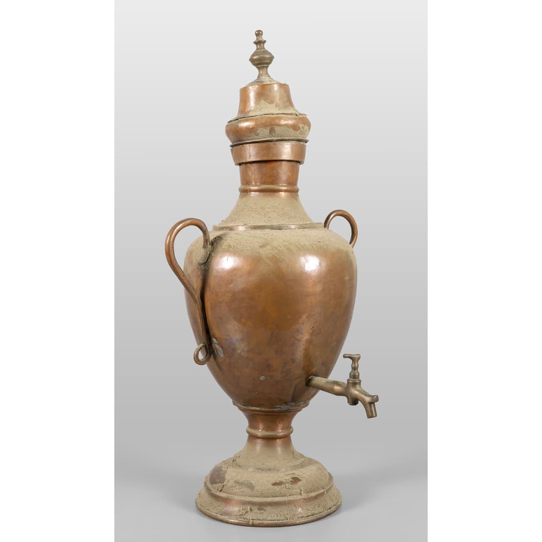 Samovar in rame sec.XIX h.cm.62