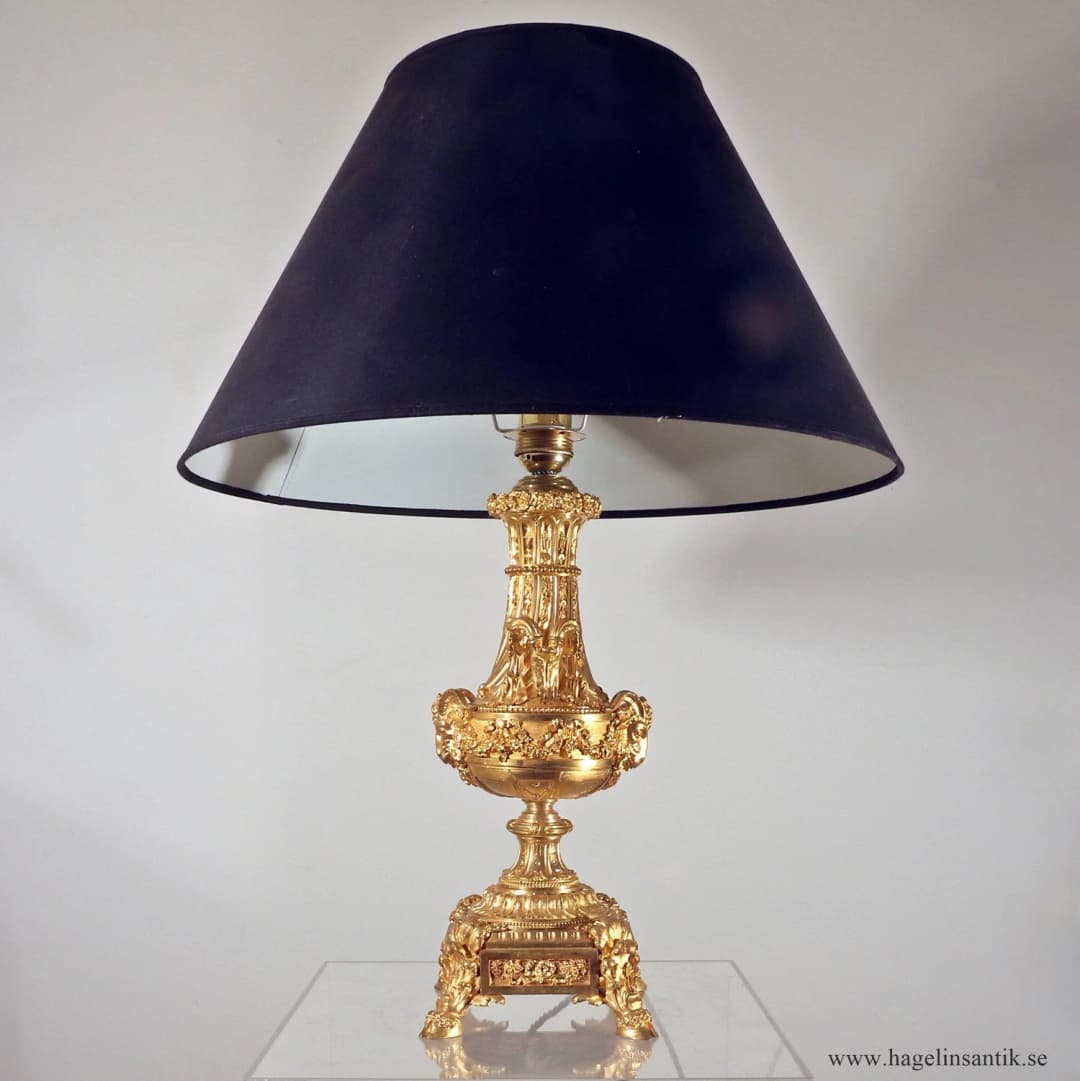 Bordslampa förgylld brons