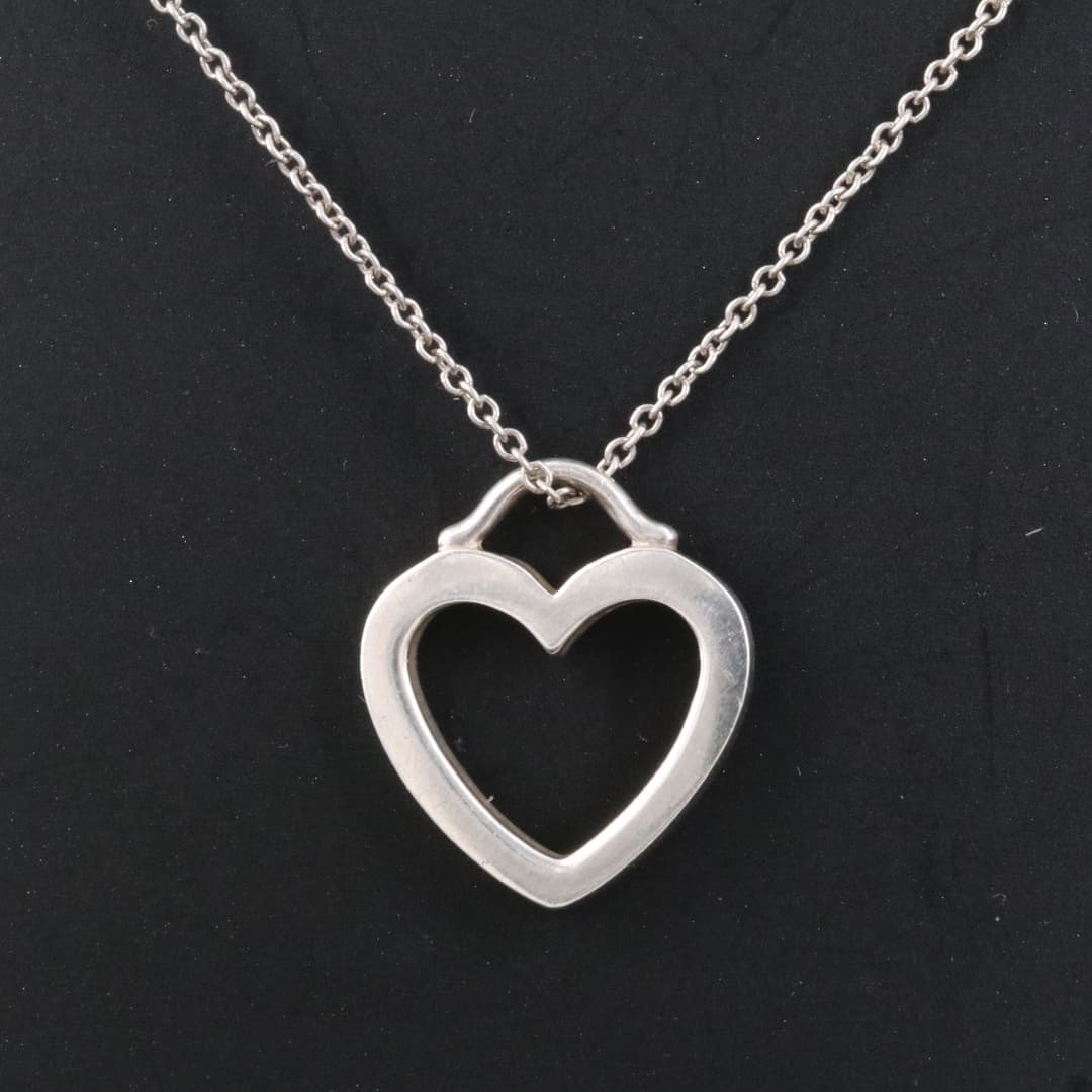 Tiffany & Co. Sterling Sentimental Heart Pendant Necklace