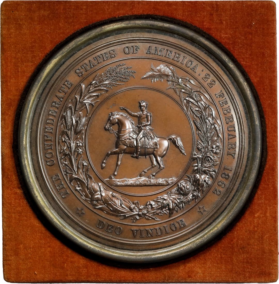 "1862" (ca. 1870s) Great Seal of the Confederacy. Electrotype. Musante