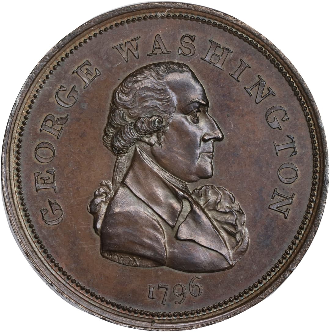 1796 Repub. Ameri. Medal. First Obverse. Musante GW-61, Baker-68.