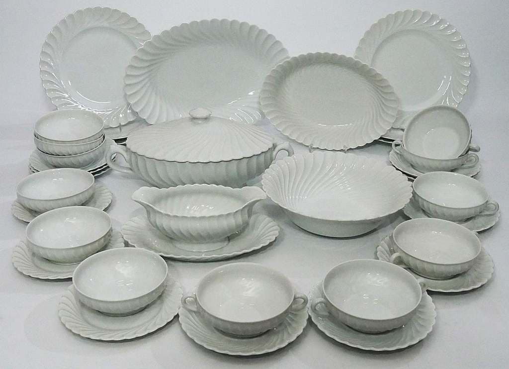 Speiseservice, Haviland/Limoges/France, für 6 Personen.