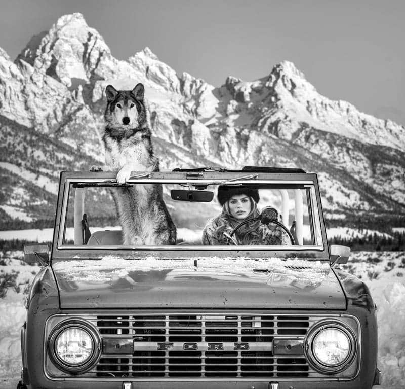 David Yarrow - Contemporary Photographer - The Tetons (B&W), 2025