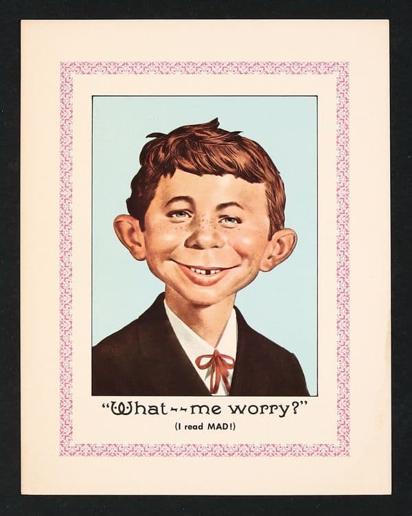 Alfred E. Neuman Mad Magazine Promotional Flyer.