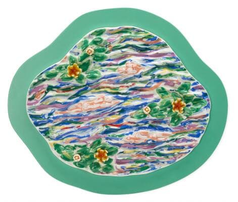 Salomé: "Seerosenteich". Porcelain wall relief. Signed and numbered