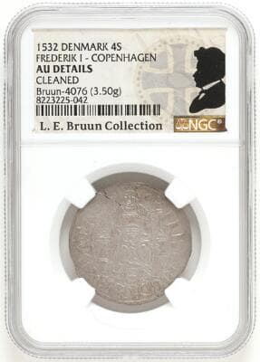 Frederik I, 1523–1533, 4 skilling / kvartmark 1532, København, G 54