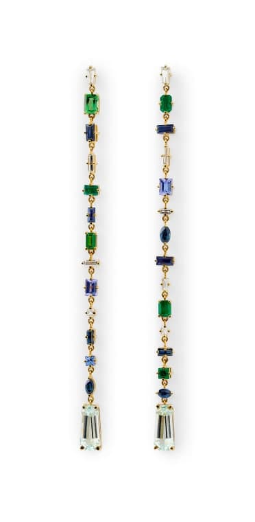 Gemstone drop earrings