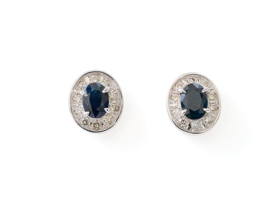 Sapphire and diamond earrings