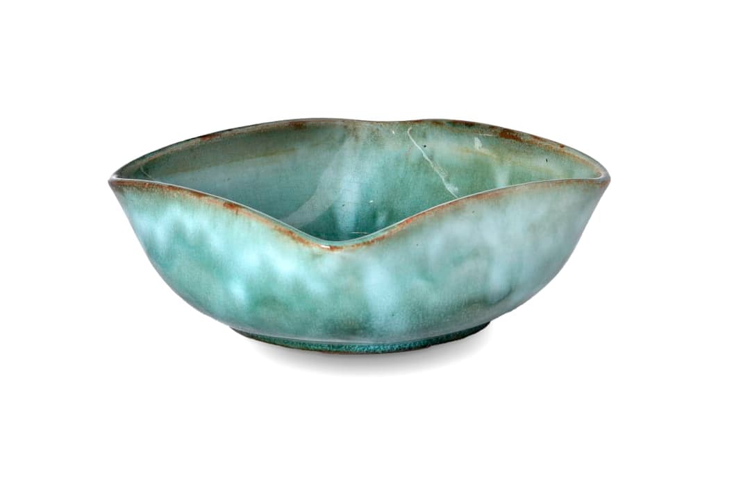 Linn Ware/Ceramic Studio; Square bowl with folded sides