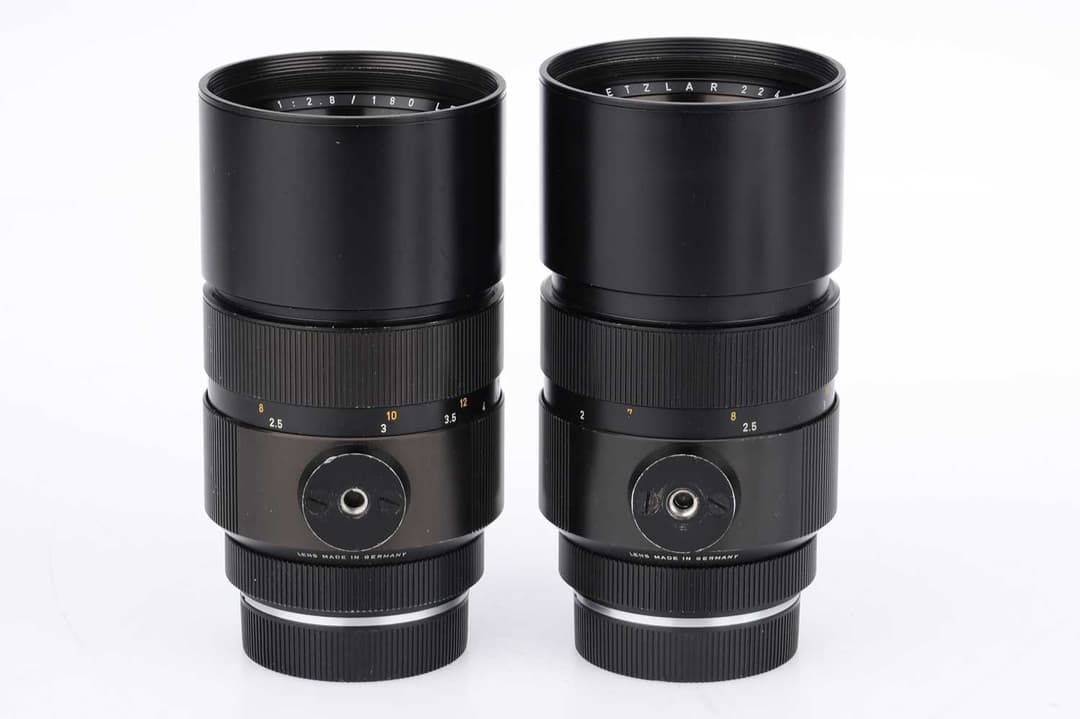 A Pair of Leitz Wetzlar Elmarit-R f2.8 180mm Lenses