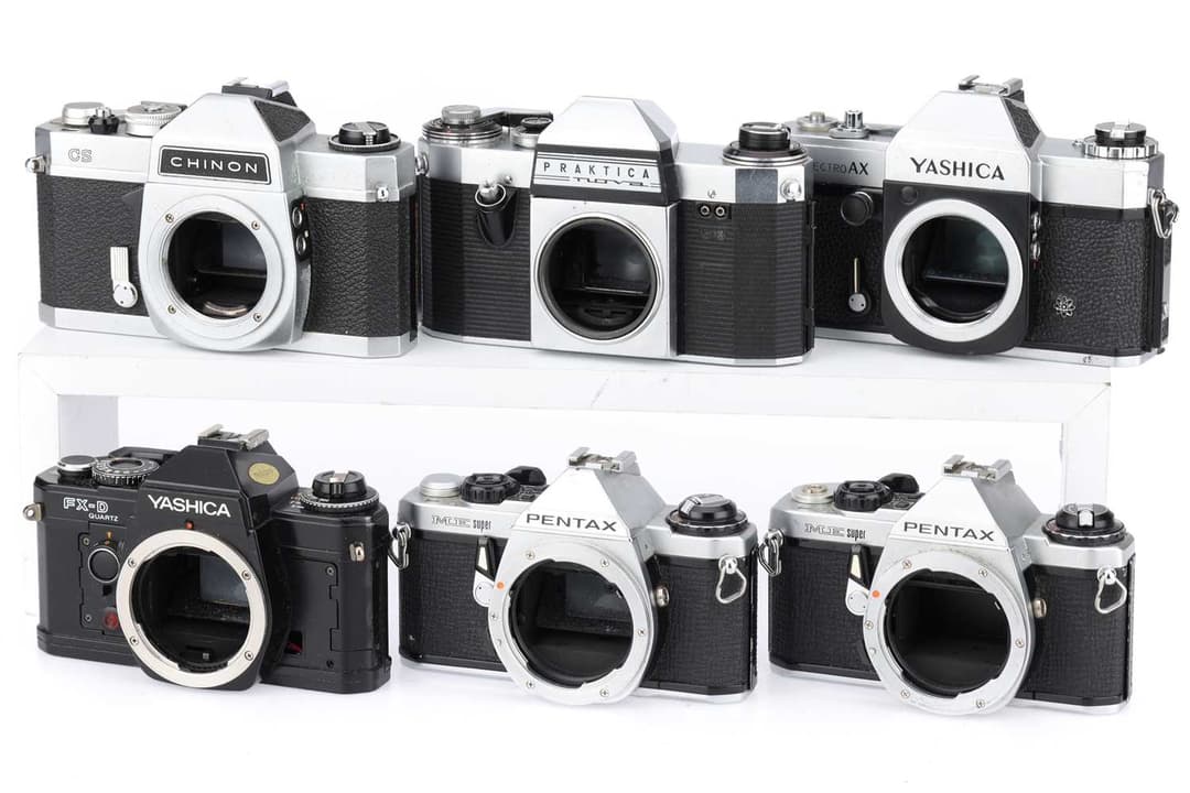 A Group of SLR Camera Bodies