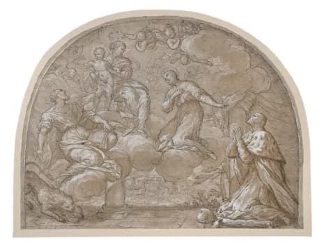 CIRO FERRI (ITALIAN 1634-1689), THE DOGE ADORING THE MADONNA