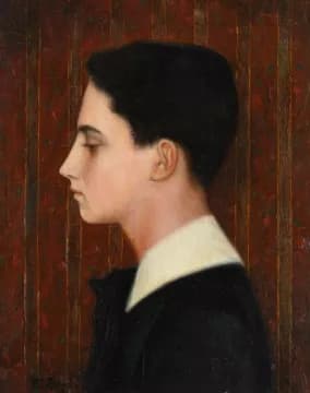 THÉOPHILE ROBERT (SWISS 1879-1954), PORTRAIT OF A YOUNG BOY IN PROFILE