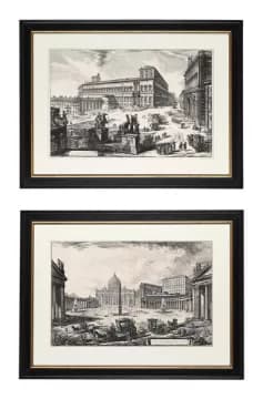 AFTER GIOVANNI BATTISTA PIRANESI, TWO VIEWS OF ROME (2)
