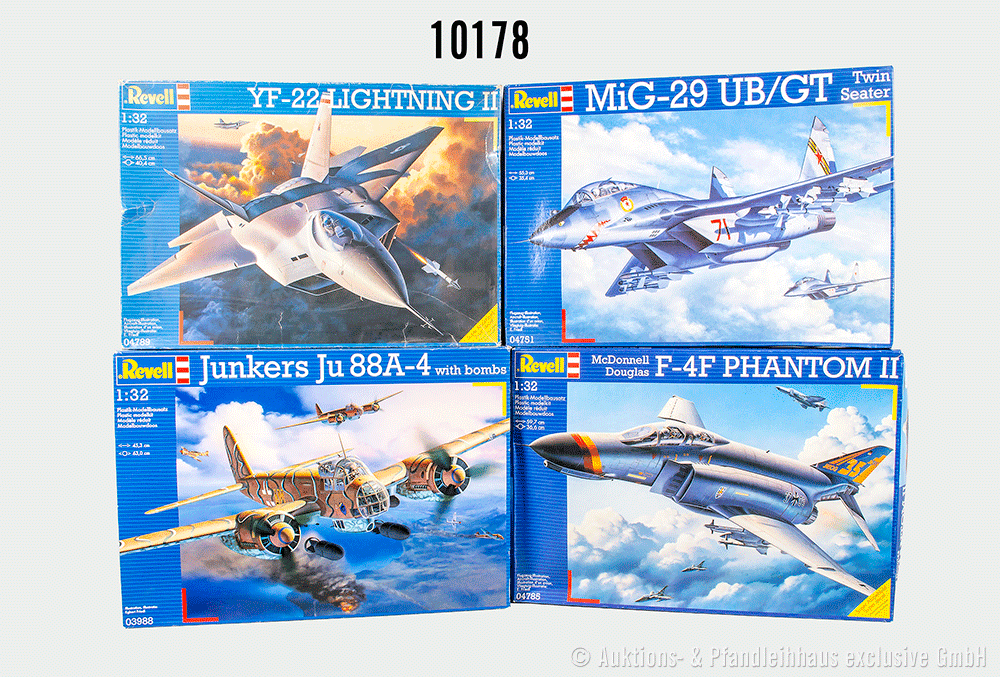 Revell Militärflugzeug-Bausätze, 03988, 04785, 04789 und 04751, 1:32