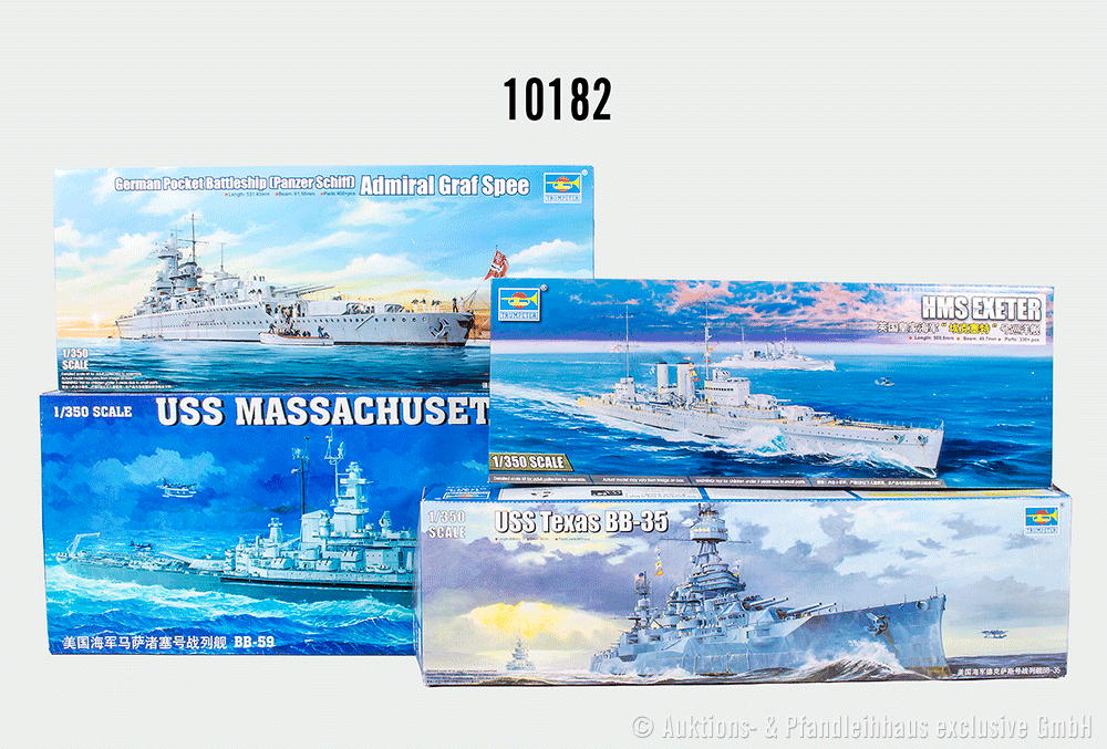 Trumpeter Militärschiff-Bausätze, 05316, 05340, 05350 und 05306, 1:350