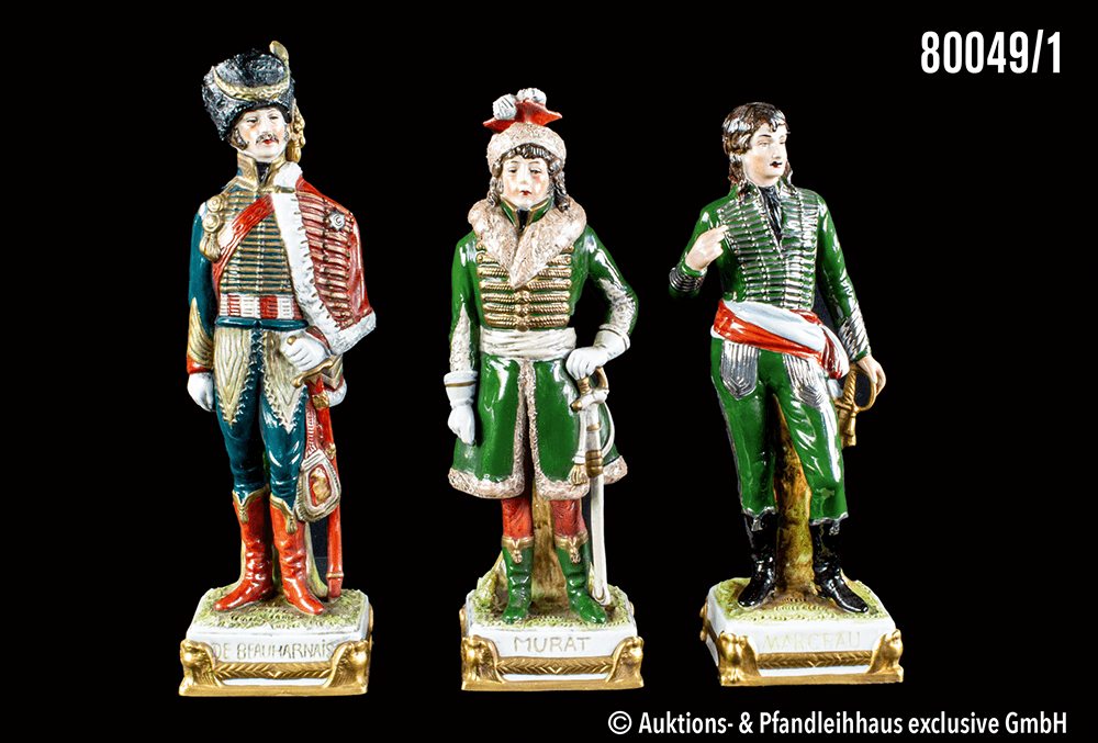Scheibe Alsbach 3 französische Generäle "De Beauharnais", "Marceau"