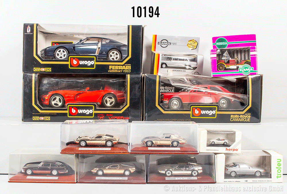 Modellautos, u.a. Hersteller Bburago, Trofeu, überw. Metall, 1:87-