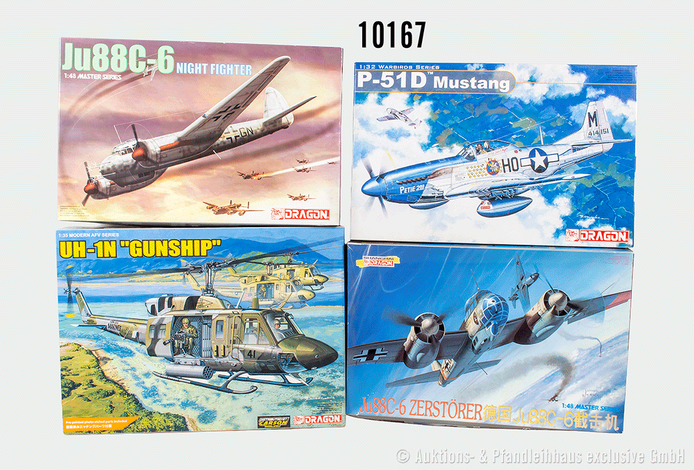 Dragon Militärflugzeug-Bausätze, 3201, 3540, 5536 und 5540, 1:32-1:48