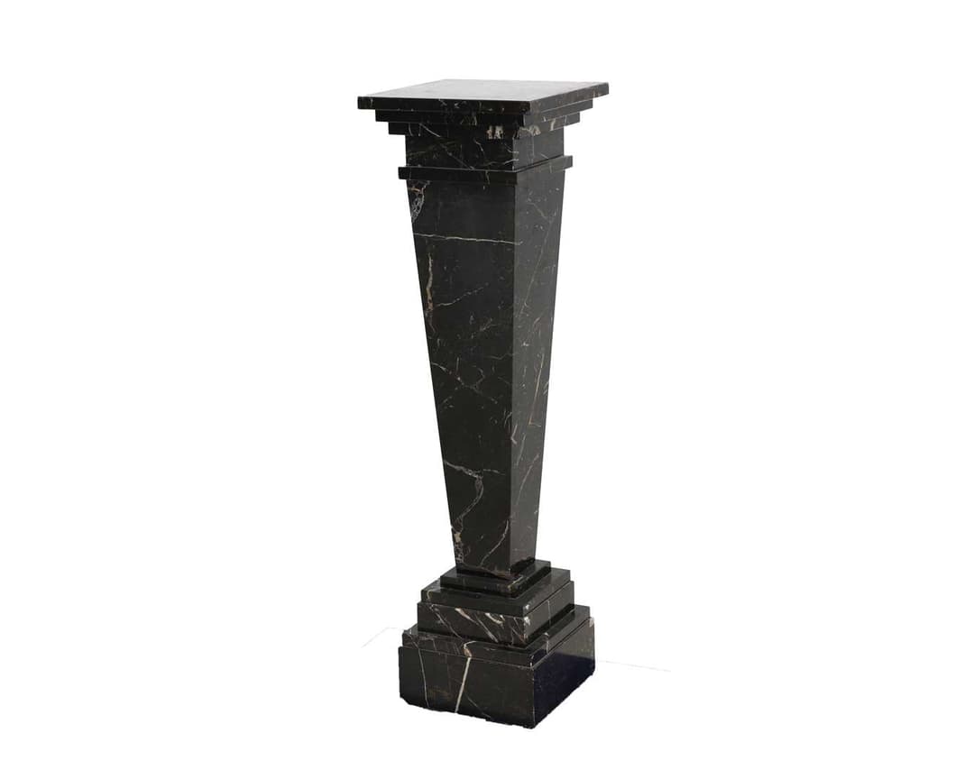 A black marble pedestal, 2nd half 20th century