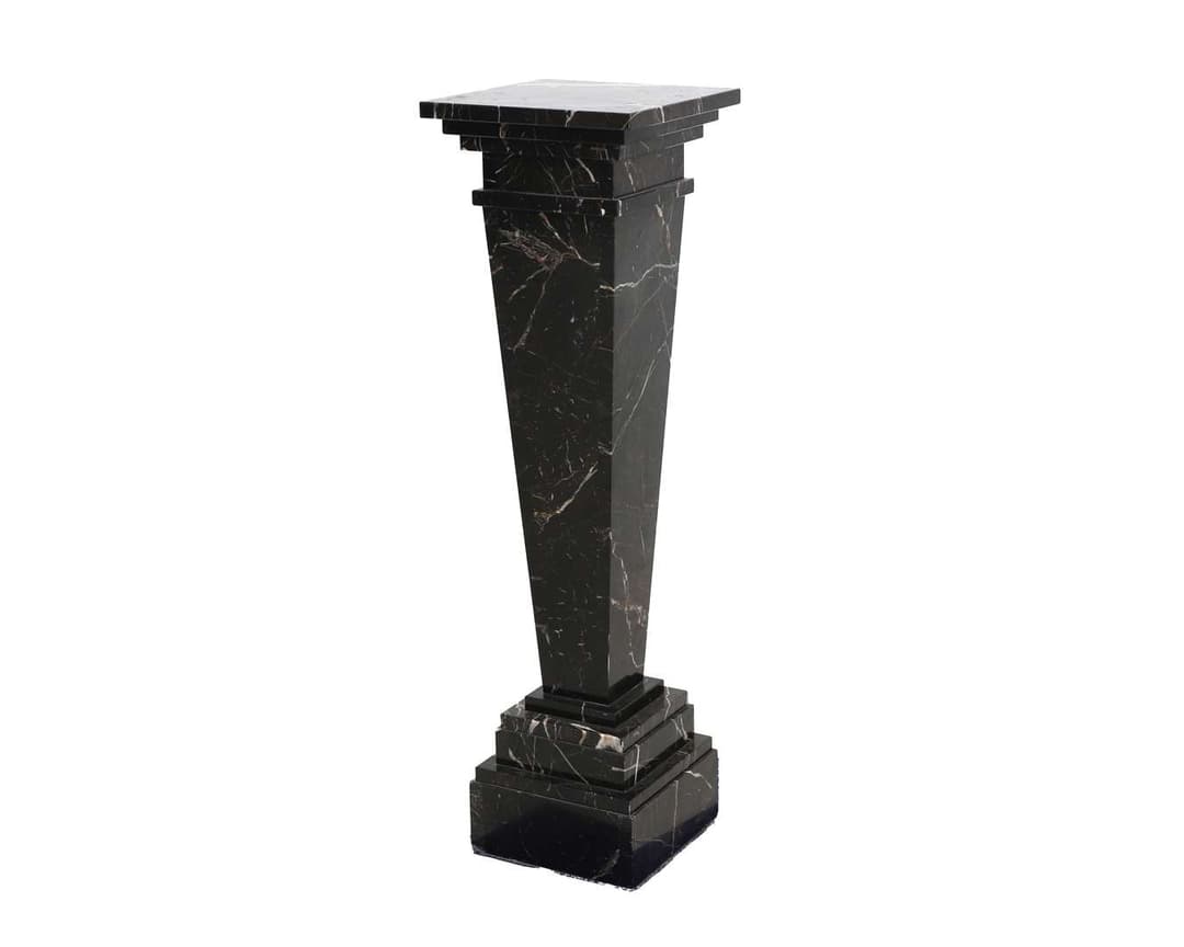 A black marble pedestal, 2nd half 20th century