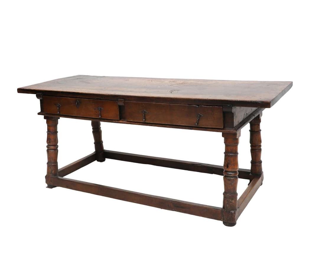 A walnut table, Spain, 17th century