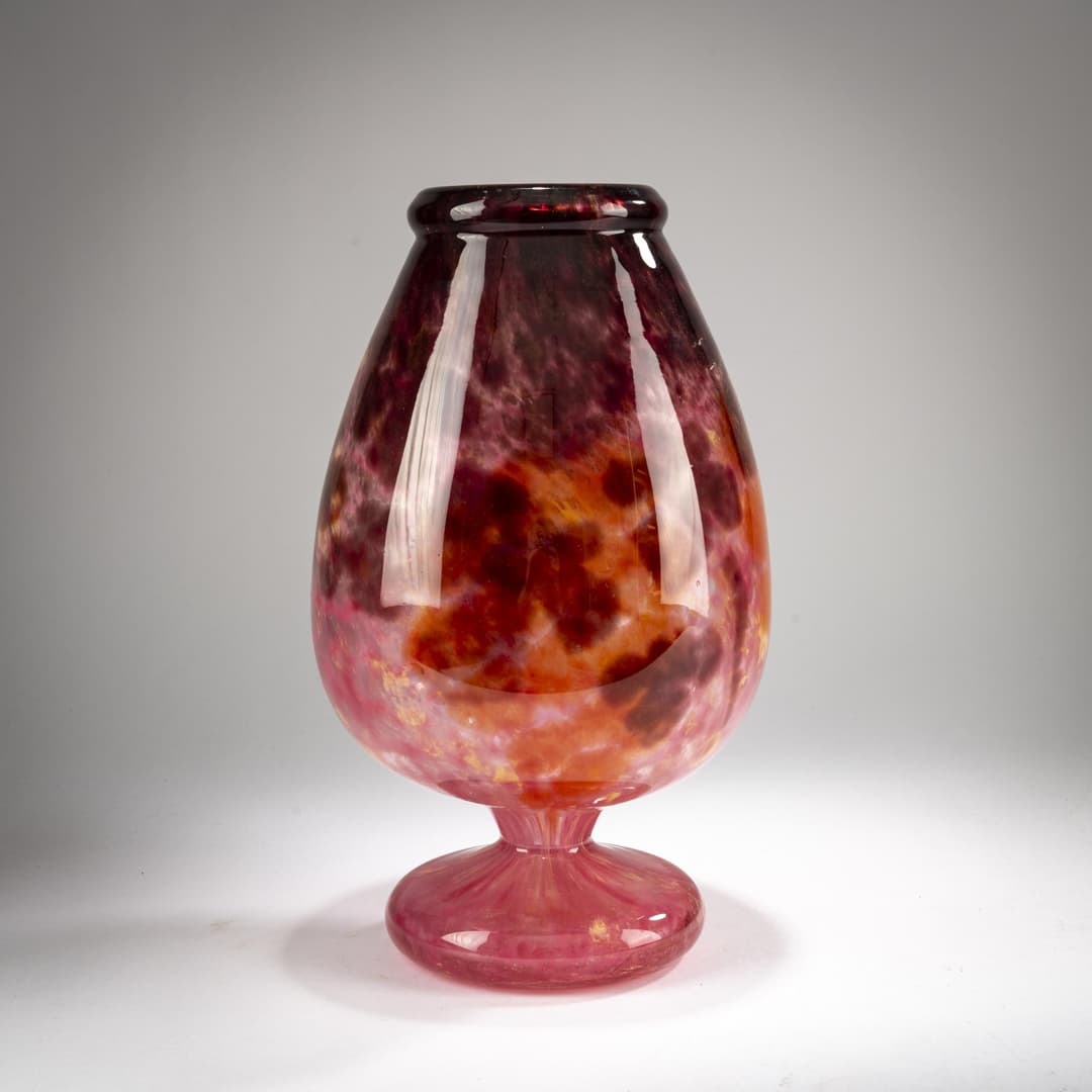 Verreries Schneider, Epinay-sur-Seine Große Pokalvase 'Jades', um 1924-33