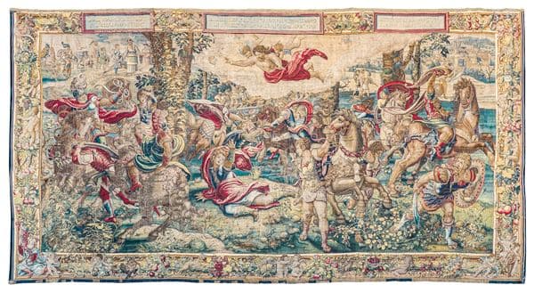 Importante arazzo fiammingo, Bruxelles metà del XVI secolo, siglato