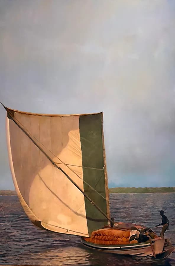 Jon Holm ”The courier” oil painting on canvas