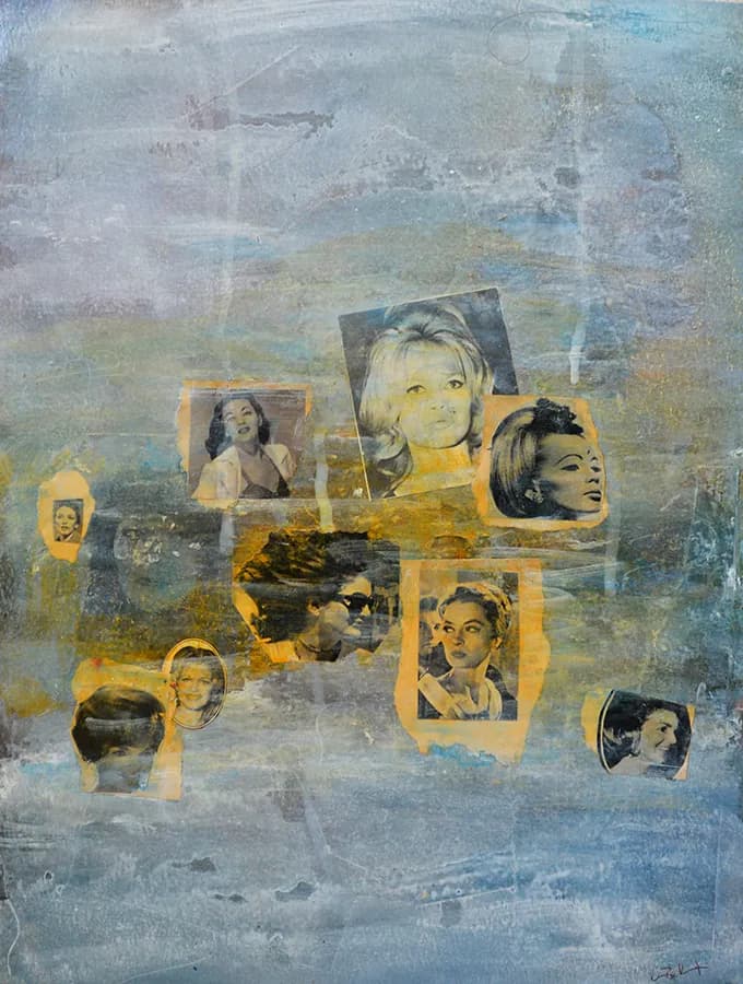 Robert Van Bolderick ”Filmstars III” mixed media