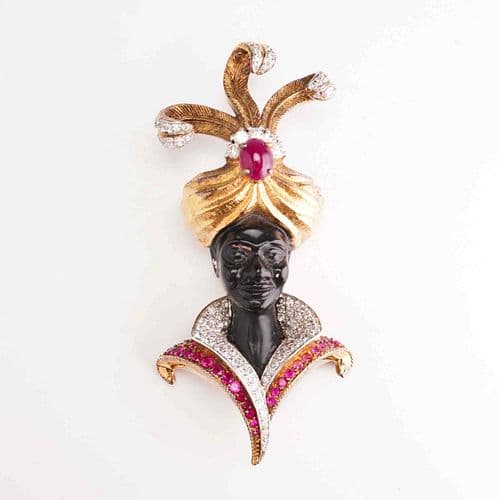 Jarin Sterling Silver Vermeil Blackamoor Brooch