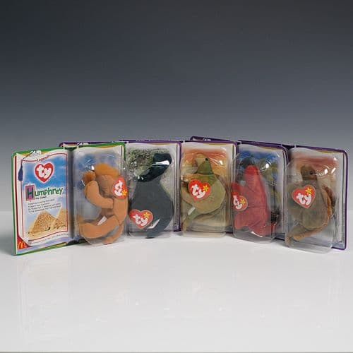 5pc McDonald's Happy Meal Toys Ty Teenie Beanies