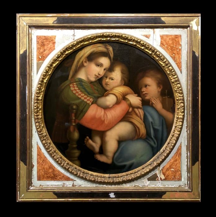 École Européene (XIX) - La Madonna della Seggiola (D'après Raphaël)