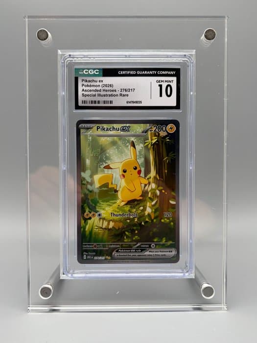 Pokémon Graded card - Pikachu ex - Ascended Heroes - 276/217 - CGC 10