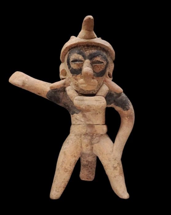 Pre-Columbian Terracotta - Warrior statuette - Veracruz...