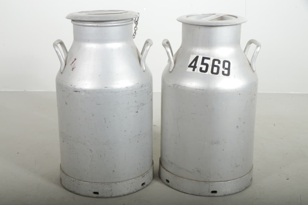 Mjölkkrukor, 1-par, Aluminium