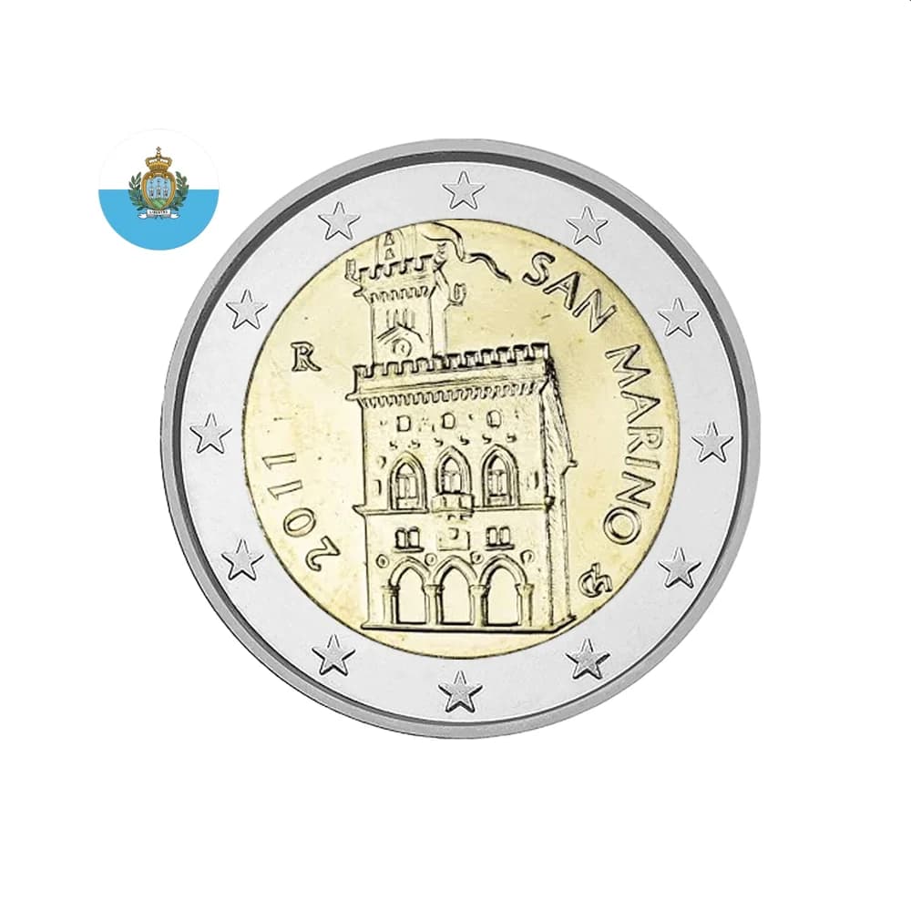 Saint-Marin 2011 - 2 Euros Commémorative - Palais de Gouvernement