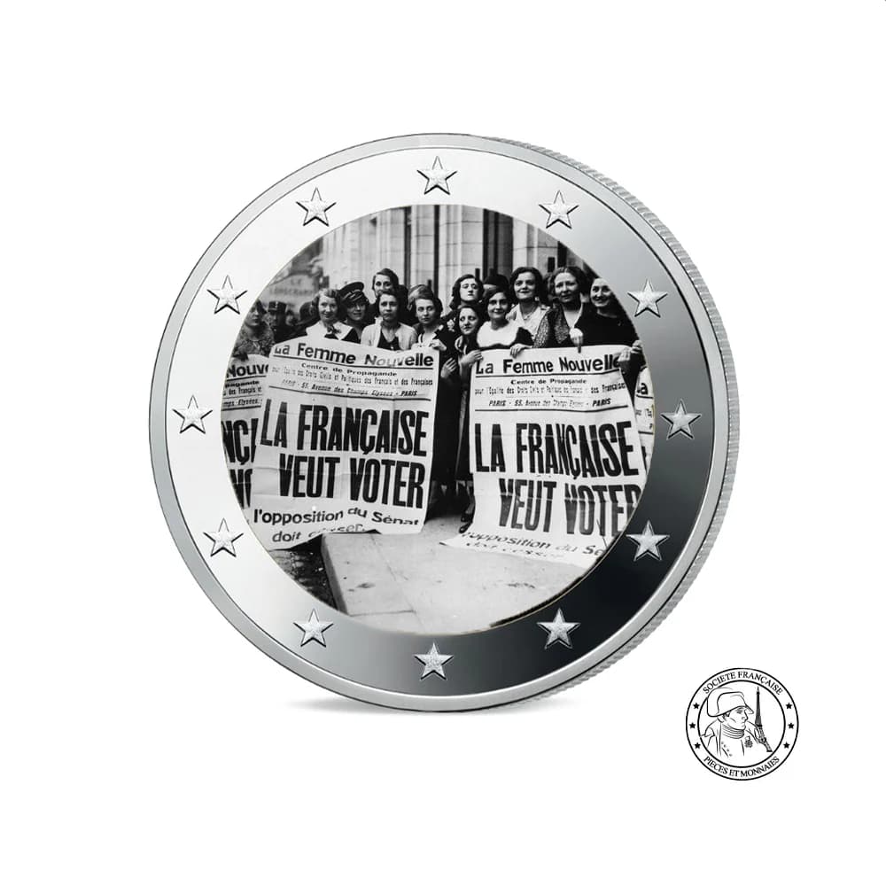 Droit de vote des femmes 2026 - 2 Euros Commémorative - Colorisée