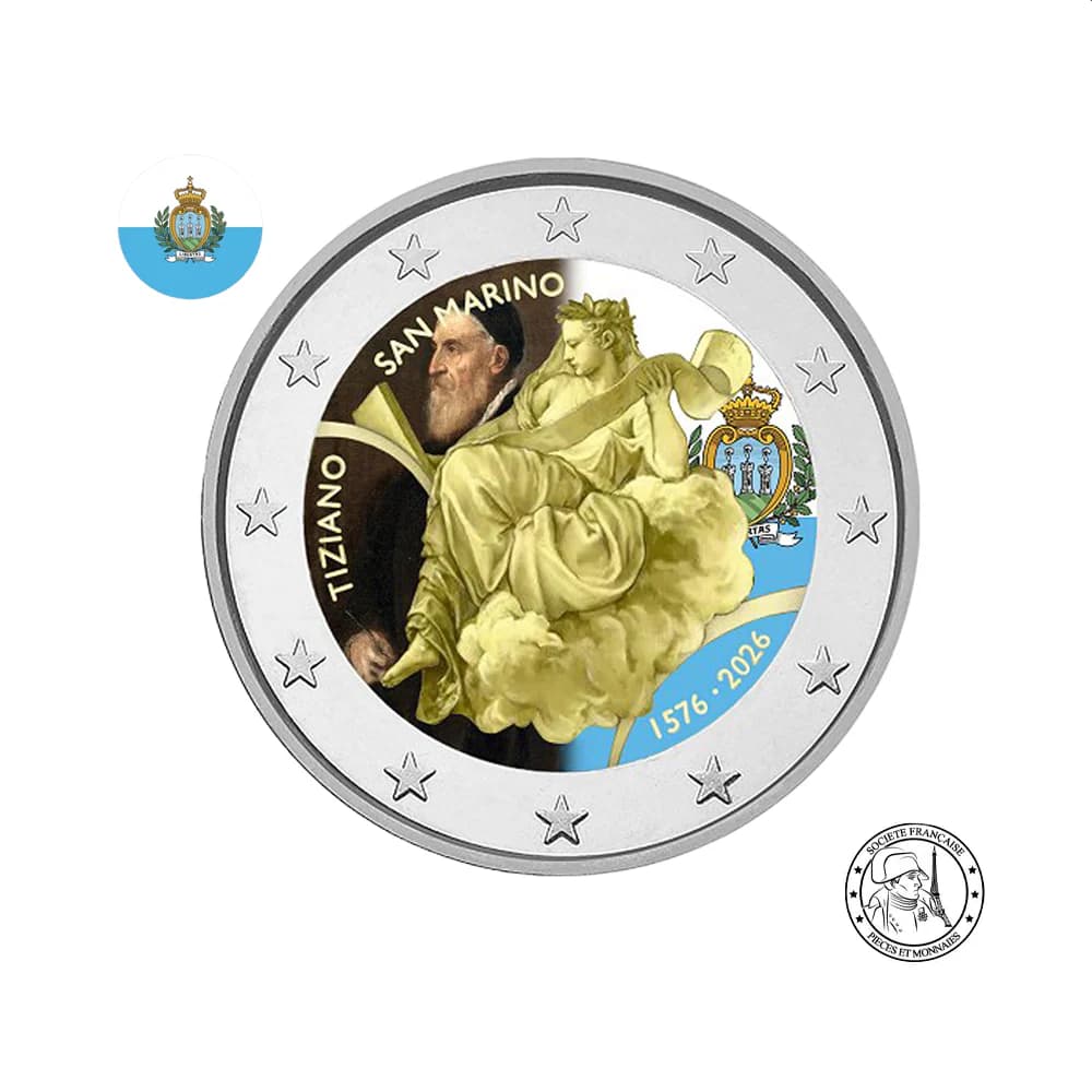 Saint-Marin 2026 - 2 Euros Commémorative - 450 ans de la mort de Titien